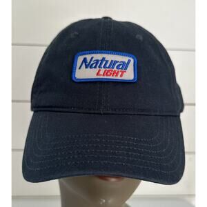 Natural Light Beer Hat Cap Blue Adjustable Strapback